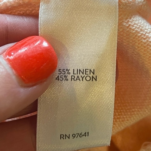 J. Jill Light Pink Linen Blend Fringe Bottom Tank Size XS‎ - Picture 9 of 10